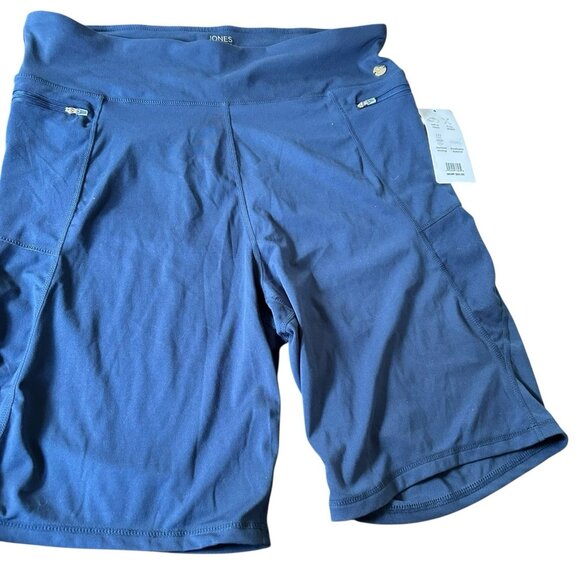 NEW Jones of NY women athletic shorts yoga 2XL blue jogger yoga workout comfort - Picture 1 of 16